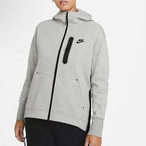 womens grey nike tech hoodie